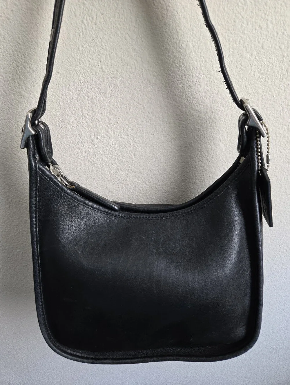 Coach 9950 Janice Black Bag Purse Hobo Nickel Silver Hardware Vintage Leather